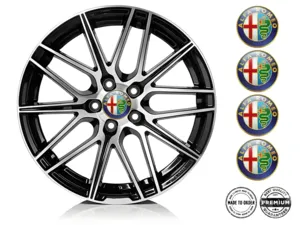 Alfa Romeo Pegatina de Rueda Logo Diseño de Resina Bombada